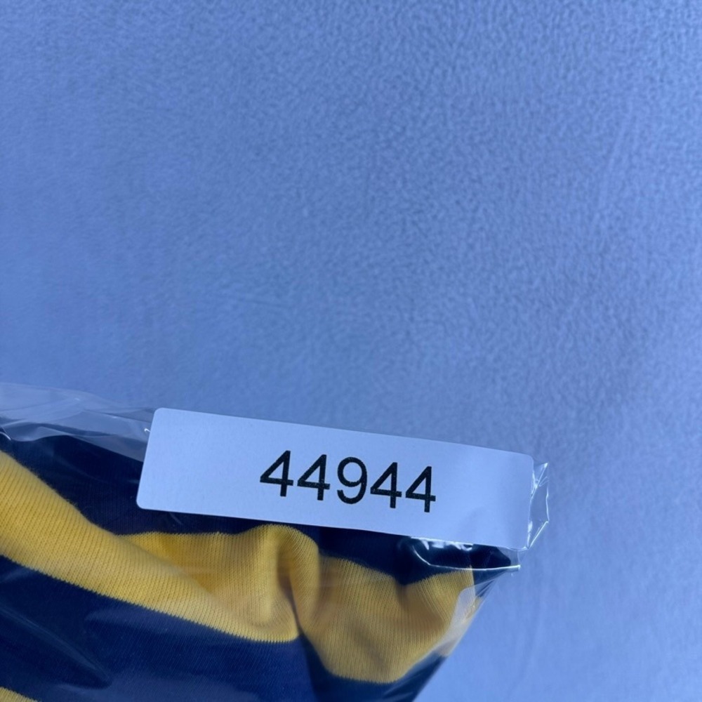 Vintage Gant Polo Shirt Mens XL Yellow Blue The Rugger Striped Deadstock 70s ivy - Picture 9 of 9